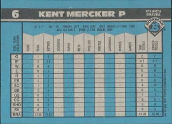 1990 Bowman #6 Kent Mercker Back