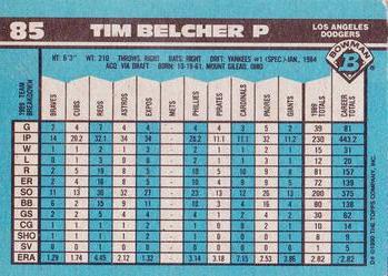 1990 Bowman #85 Tim Belcher Back