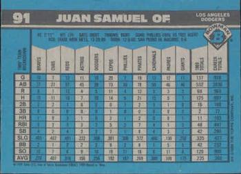 1990 Bowman #91 Juan Samuel Back