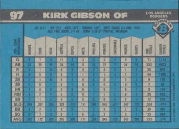 1990 Bowman #97 Kirk Gibson Back