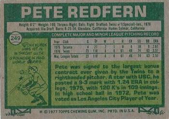 2016 Topps - 65th Anniversary Buybacks Red Stamp #249 Pete Redfern Back