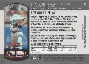 2000 Bowman Chrome #37 Kevin Brown Back