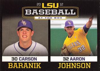 2012 LSU Tigers #NNO Carson Baranik / Aaron Johnson Front