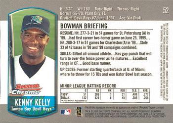 2000 Bowman Chrome Draft Picks & Prospects #52 Kenny Kelly Back