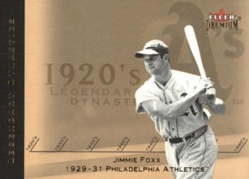 2002 Fleer Premium - Legendary Dynasties Gold #5 Jimmie Foxx  Front