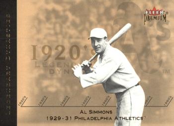 2002 Fleer Premium - Legendary Dynasties Gold #7 Al Simmons  Front