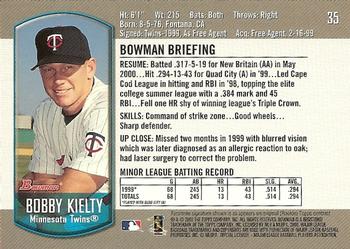 2000 Bowman Draft Picks & Prospects #35 Bobby Kielty Back