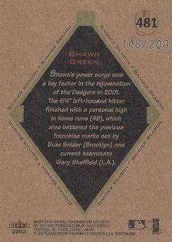 2002 Fleer Tradition Update - 2002 Fleer Tradition Glossy #481 Shawn Green Back