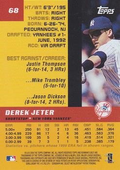 2000 Bowman's Best #68 Derek Jeter Back