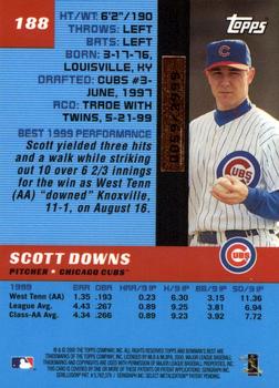 2000 Bowman's Best #188 Scott Downs Back
