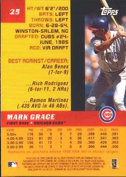 2000 Bowman's Best #25 Mark Grace Back