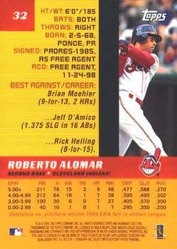2000 Bowman's Best #32 Roberto Alomar Back