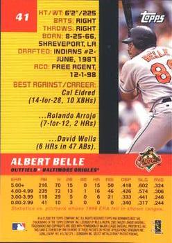 2000 Bowman's Best #41 Albert Belle Back