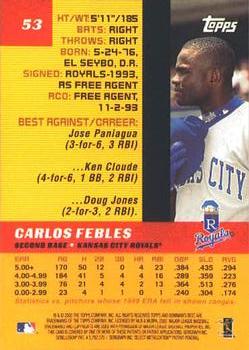 2000 Bowman's Best #53 Carlos Febles Back