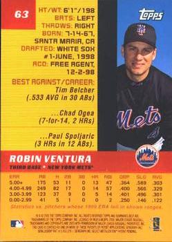 2000 Bowman's Best #63 Robin Ventura Back