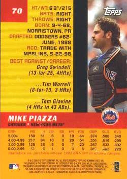 2000 Bowman's Best #70 Mike Piazza Back