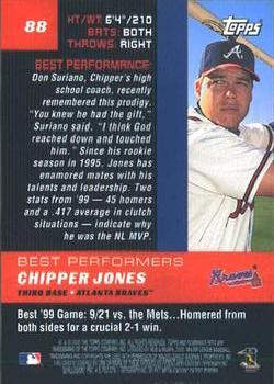 2000 Bowman's Best #88 Chipper Jones Back