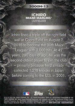 2016 Topps Update - 3000 Hits Club #3000H-13 Ichiro Back