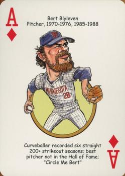 2007 Hero Decks Minnesota Twins Baseball Heroes Playing Cards #A♦ Bert Blyleven Front