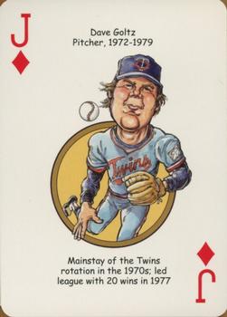 2007 Hero Decks Minnesota Twins Baseball Heroes Playing Cards #J♦ Dave Goltz Front