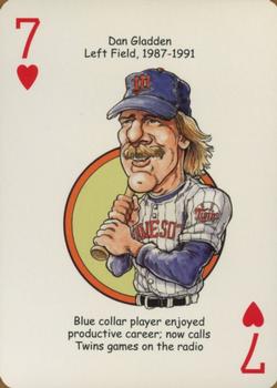 2007 Hero Decks Minnesota Twins Baseball Heroes Playing Cards #7♥ Dan Gladden Front