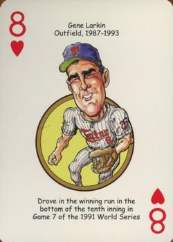 2007 Hero Decks Minnesota Twins Baseball Heroes Playing Cards #8♥ Gene Larkin Front