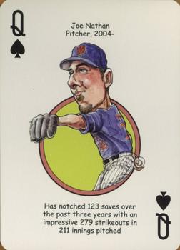 2007 Hero Decks Minnesota Twins Baseball Heroes Playing Cards #Q♠ Joe Nathan Front