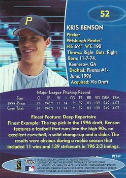 2000 Finest #52 Kris Benson Back