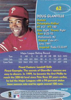 2000 Finest #62 Doug Glanville Back