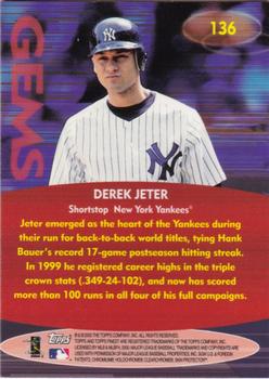 2000 Finest #136 Derek Jeter Back
