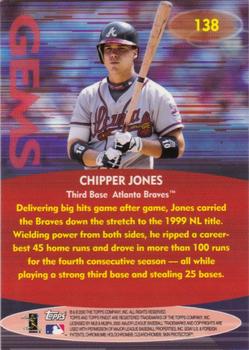 2000 Finest #138 Chipper Jones Back