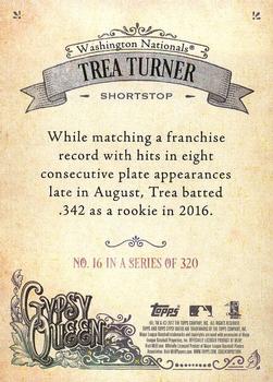 2017 Topps Gypsy Queen #16 Trea Turner Back