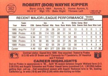 1990 Donruss #362 Bob Kipper Back