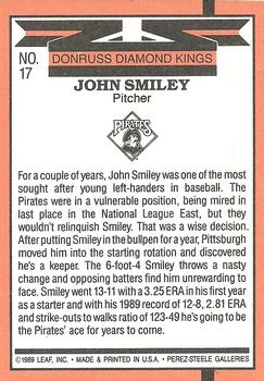 1990 Donruss #17 John Smiley Back