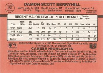 1990 Donruss #167 Damon Berryhill Back