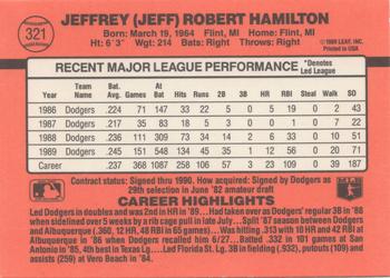 1990 Donruss #321 Jeff Hamilton Back