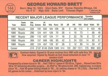 1990 Donruss #144 George Brett Back