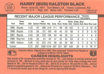 1990 Donruss #556 Bud Black Back