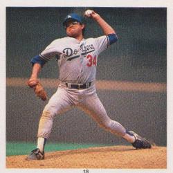 1991 Baseball's Best Record Breakers Stickers #18 Fernando Valenzuela Front