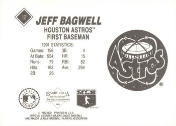 1992 Barry Colla Jeff Bagwell #12 Jeff Bagwell Back