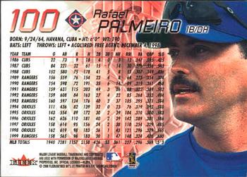 2000 Fleer Showcase #100 Rafael Palmeiro Back
