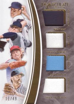 2016 Panini Immaculate Collection - Immaculate Quad Players #IQP-RC Nolan Ryan / Roger Clemens / Bert Blyleven / Steve Carlton Front
