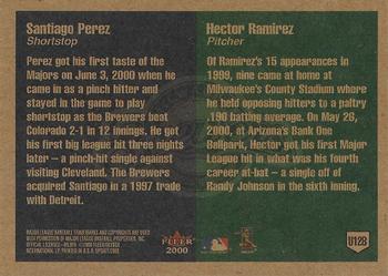 2000 Fleer Tradition Update #U128 Santiago Perez / Hector Ramirez Back
