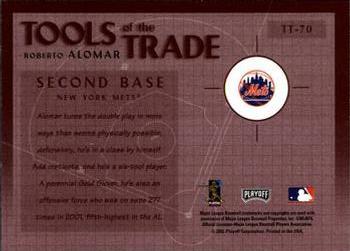 2002 Playoff Absolute Memorabilia - Tools of the Trade Gold #TT-70 Roberto Alomar  Back