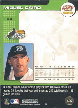 2000 Pacific #407 Miguel Cairo Back