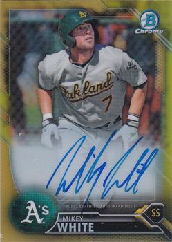 2016 Bowman Chrome - Prospects Autographs Gold Refractor #CPA-MW Mikey White Front