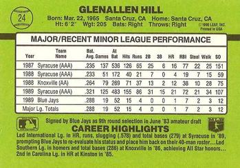 1990 Donruss The Rookies #24 Glenallen Hill Back