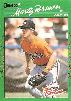 1990 Donruss The Rookies #39 Marty Brown Front