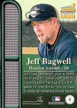 2000 Pacific Aurora - Dugout View Net-Fusions #9 Jeff Bagwell  Back