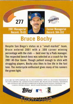 2002 Topps - Gold #277 Bruce Bochy Back